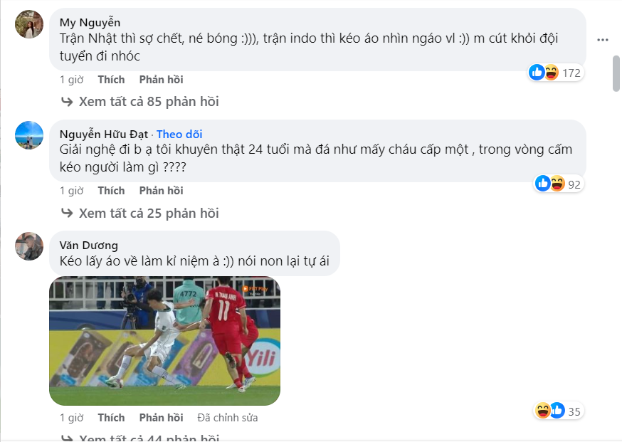Facebook của trung vệ Nguyễn Thanh Bình bị CDM 'ghé thăm'. Ảnh: Chụp màn hình