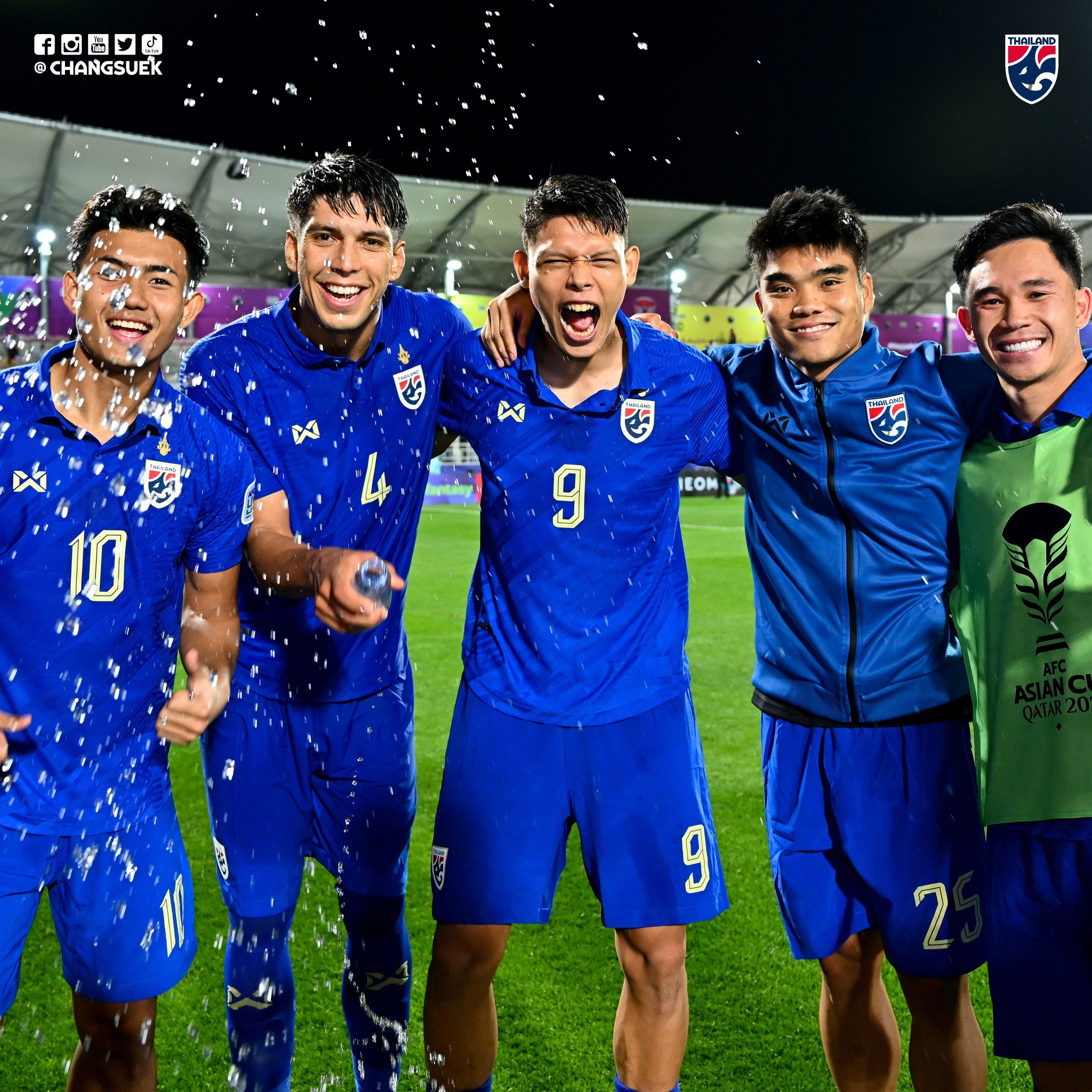 Tuyển Thái Lan đi tiếp tại Asian Cup 2023. Ảnh: Changsuek