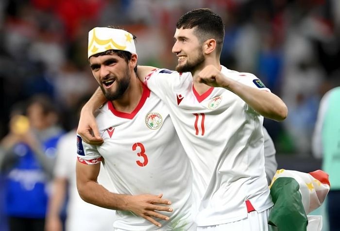 Tajikistan lần đầu tiên giành vé vào tứ kết Asian Cup 2023. Ảnh: AFC Tajikistan lần đầu tiên giành vé vào tứ kết Asian Cup 2023. Ảnh: AFC