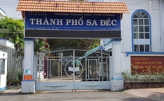 Trường THPT TP Sa Đéc. Ảnh: Zingnews