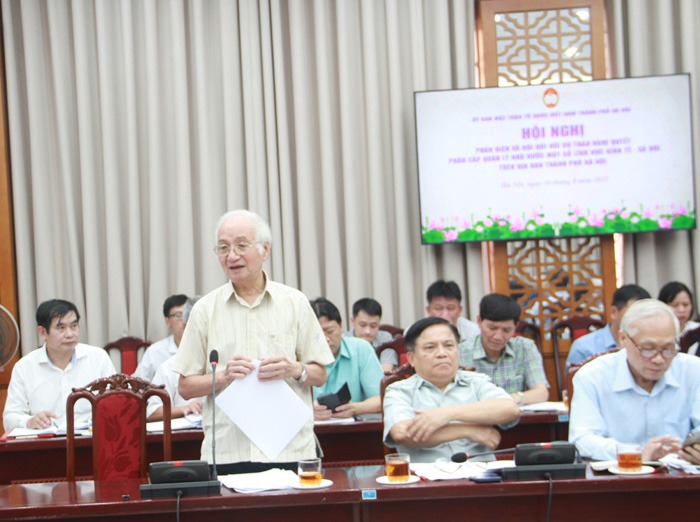 TS.KTS Đào Ngọc Nghiêm phát biểu tại hội nghị