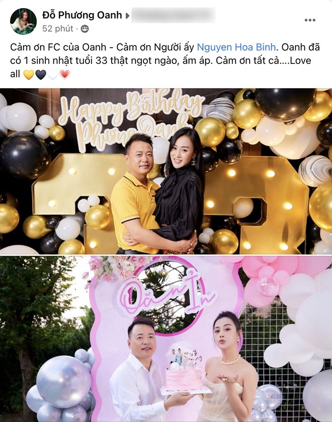 Nhưng ở trong nhóm kín, Phương Oanh không ngần ngại khoe ảnh tình tứ với bạn trai.