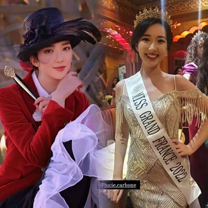 Lucie Carbone, Miss Grand Pháp từng có màn trình diễn ô dề khiến nhiều người cười nhạo. Ảnh: Internet Lucie Carbone, Miss Grand Pháp từng có màn trình diễn ô dề khiến nhiều người cười nhạo. Ảnh: Internet