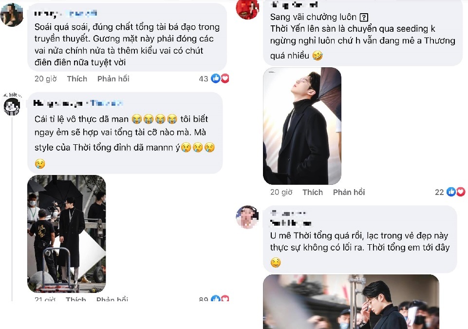 Netizen u mê tạo hình tổng tài của Vương Hạc Đệ.