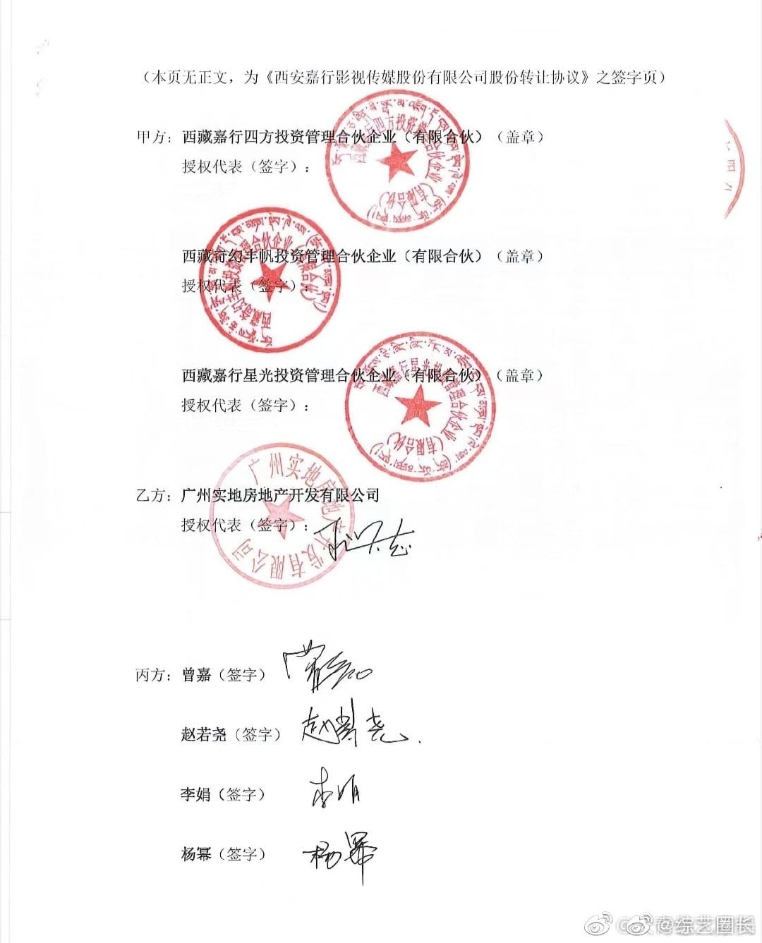 Hợp đồng cho vay và mua bán cổ phần có chữ kí của 4 giám đốc của Gia Hành