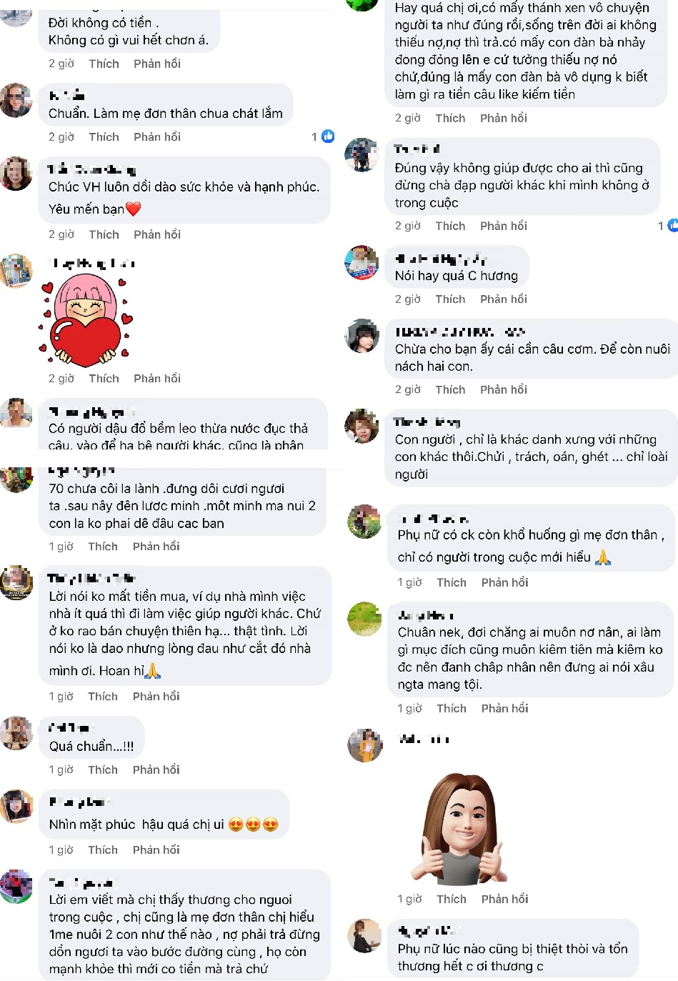 Những lời gan ruột của Việt Hương được đông đảo CDM đồng tình ủng hộ.