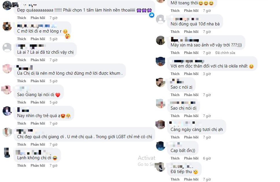 Phản ứng của CDM trước dòng trạng thái của Hương Giang.