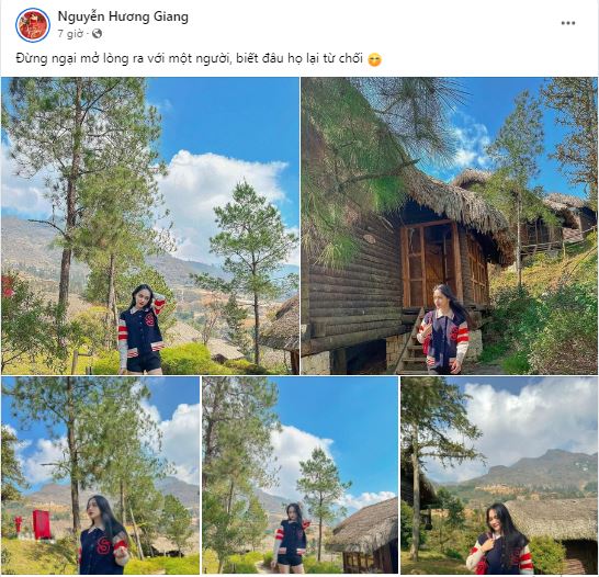 Dòng trạng thái lạ của Hương Giang.