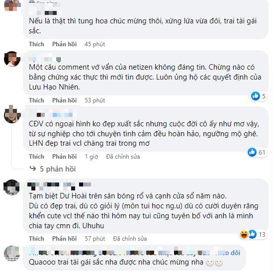 Netizen nhiệt tình ủng hộ 'thuyền' Lưu Hạo Nhiên, Châu Đông Vũ. Ảnh chụp màn hình