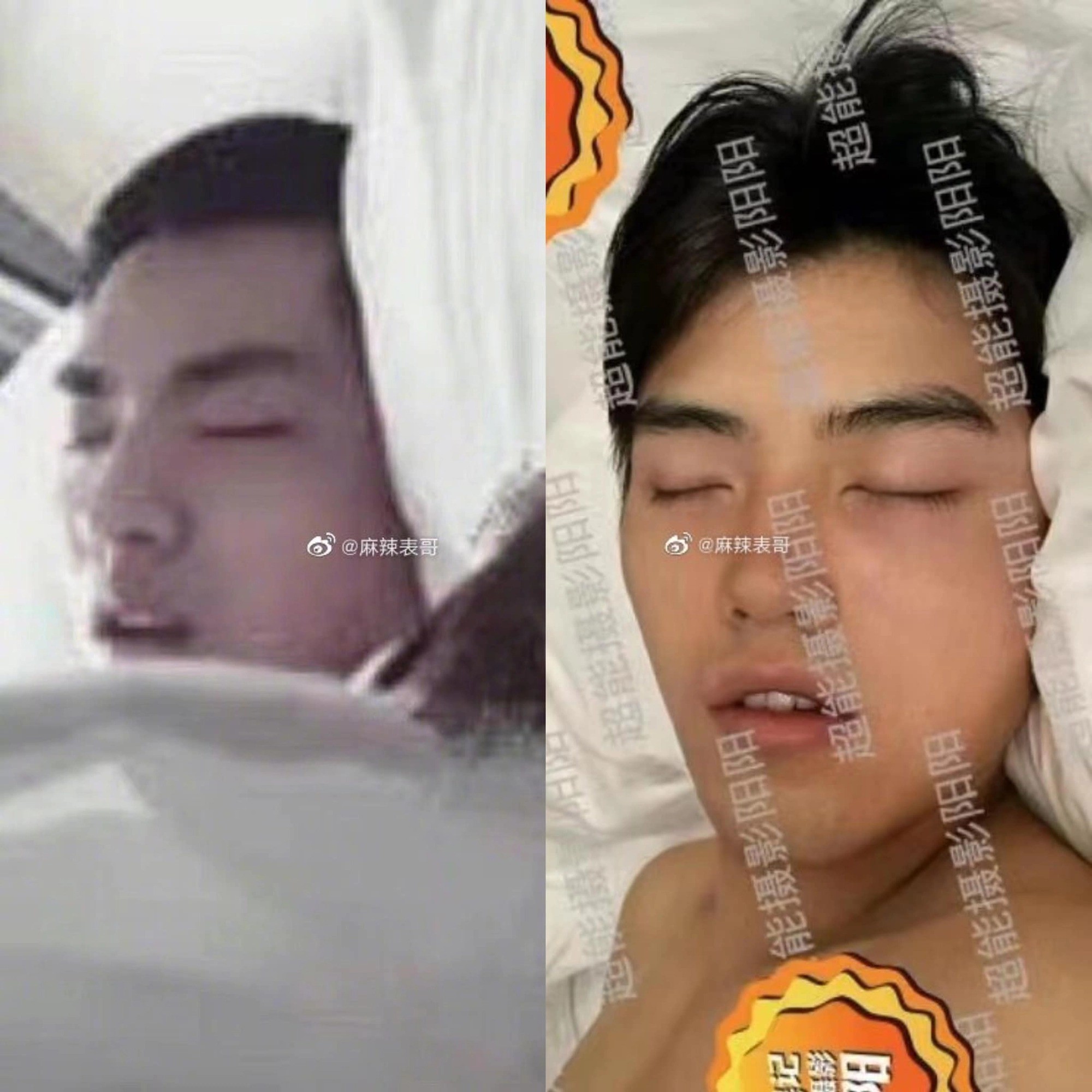 Ngay cả ảnh giường chiếu bị rò rỉ của Trần Phi Vũ và Ngô Diệc Phàm cũng giống nhau.