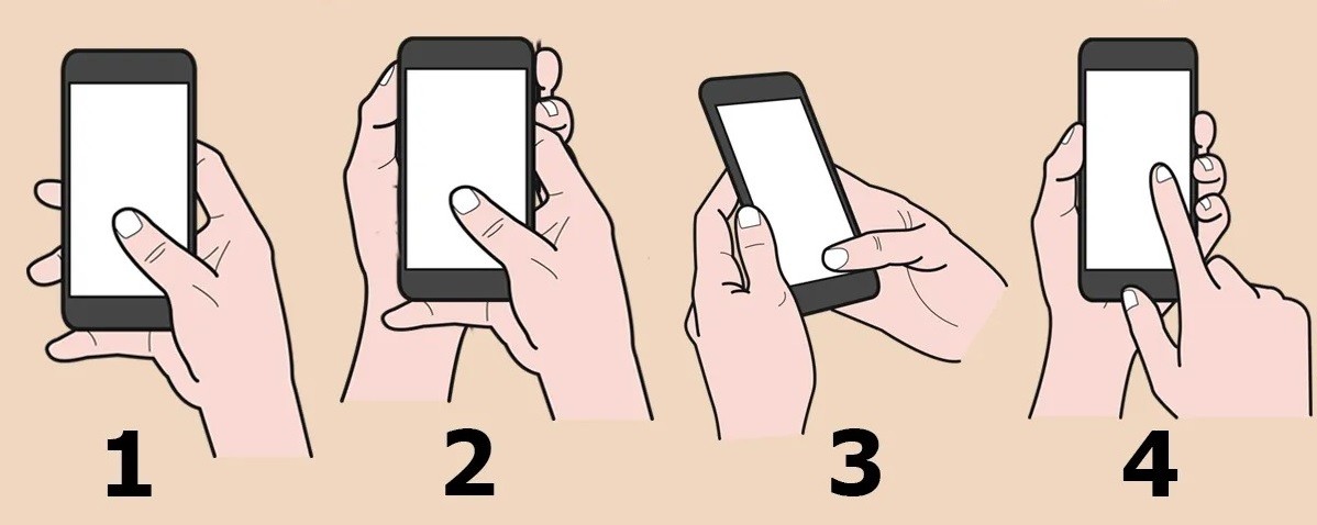 Cách cầm điện thoại hé lộ rất nhiều tính cách của một người. Ảnh minh họa: Internet