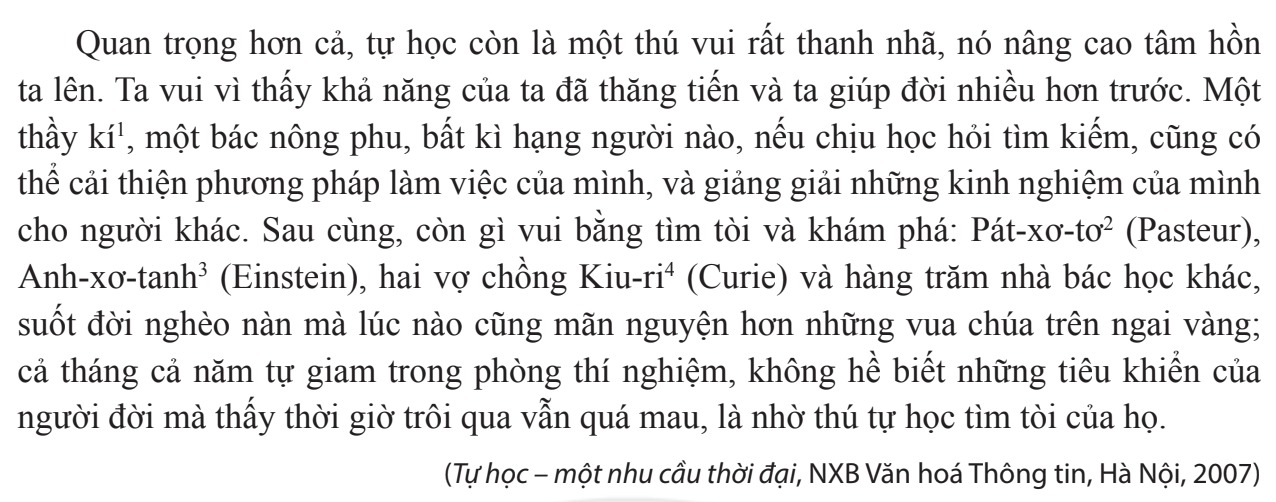 Cùng một bài trong Ngữ văn 7 tập 2, bộ Chân trời sáng tạo cách chú thích tác phẩm hoàn toàn không giống nhau.