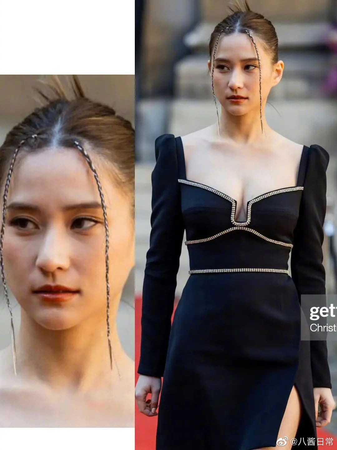 Ái nữ ông trùm sòng bạc Macau, bạn gái Đậu Kiêu, Hà Siêu Liên tại sự kiện lần này. Người đẹp diện trang phục đen đơn giản nhưng cắt xẻ khéo léo, vừa gợi cảm, vừa sang trọng. Tuy nhiên, kiểu tóc với 2 sợi râu dế khó hiểu trước trán lại không được nhiều CDM yêu thích.