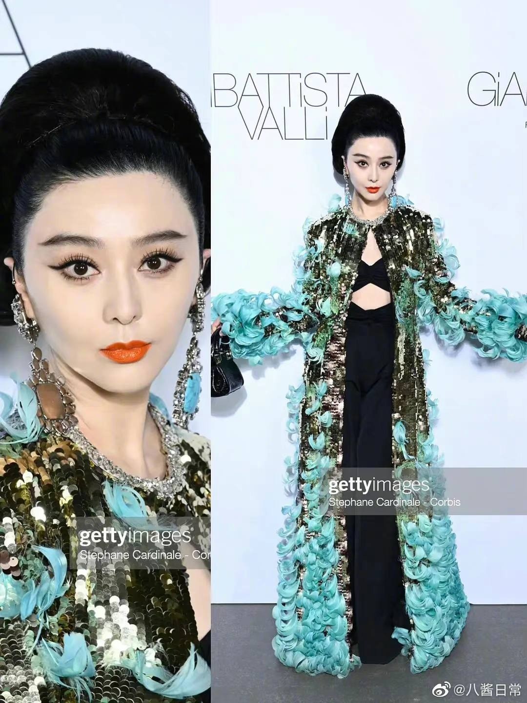 Những ngày qua, tên tuổi Phạm Băng Băng đã làm báo chí tốn khá nhiều giấy mực. Tại Paris Fashion Week, nữ diễn viên biến mình như tắc kè hoa. Tất nhiên, ống kính Getty không thể dìm được nhan sắc đỉnh cao của Phạm gia. Nếu đặt lên bàn cân với Chương Tử Di, Phạm Băng Băng được đánh giá một 9 một 10. Thậm chí, với outfit màu đen cô mặc ở buổi thứ 2, vẻ đẹp của Phạm Băng Băng được ví như nữ thần. Tuy nhiên, những 2 bộ trang phục về sau của người đẹp lại bị chê 'ố dề'.