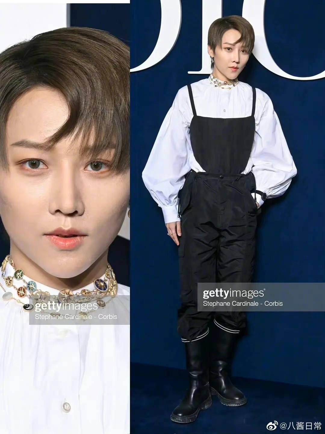 Mặt mộc và outfit của nữ ca sĩ Lưu Vũ Hân tại Paris Fashion Week năm nay. Cách phối đồ với tông đen trắng này khá an toàn, giúp Lưu Vũ Hân tạo nên khí chất cổ điển, sang trọng.