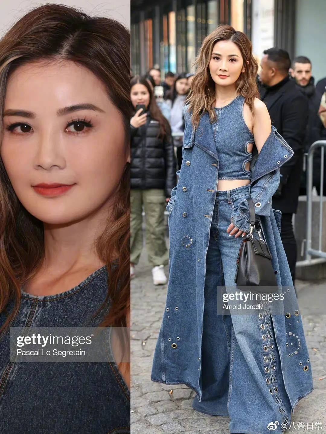 Thái Trác Nghiên gây ấn tượng tại sự kiện lần này với một set đồ denim phá cách.