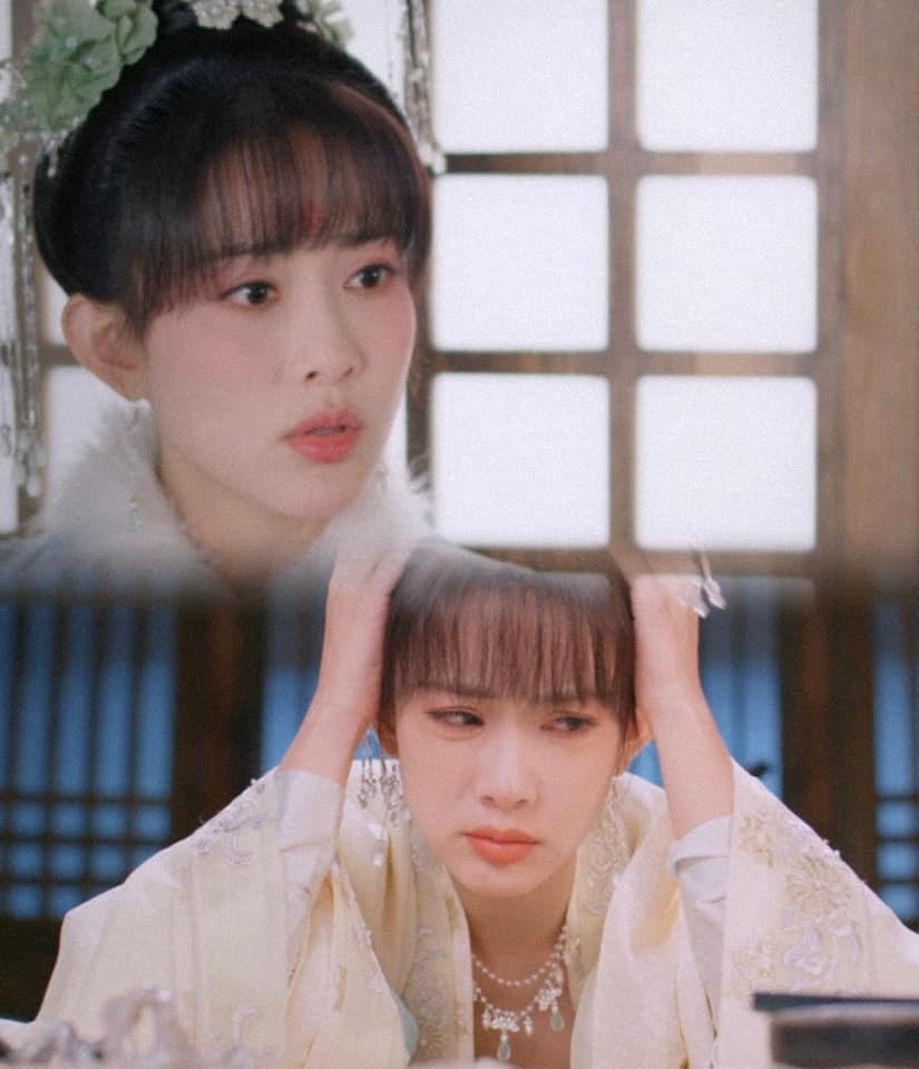 Tóc mái ngố của Mạnh Tử Nghĩa cũng được đánh giá là phù hợp với gương mặt nữ diễn viên. Với độ dày và dài vừa phải, Mạnh Tử Nghĩa rõ ràng là thùy mị hơn nhờ mái tóc này.