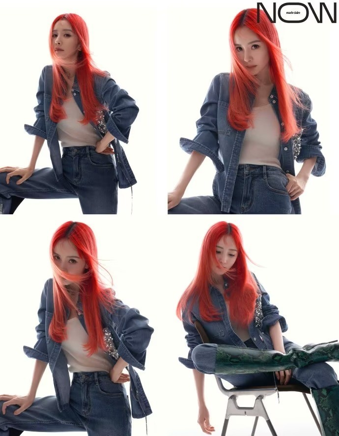 Dương Mịch liên tục tạo dáng xinh đẹp ngổ ngáo, chói lóa vô cùng. 