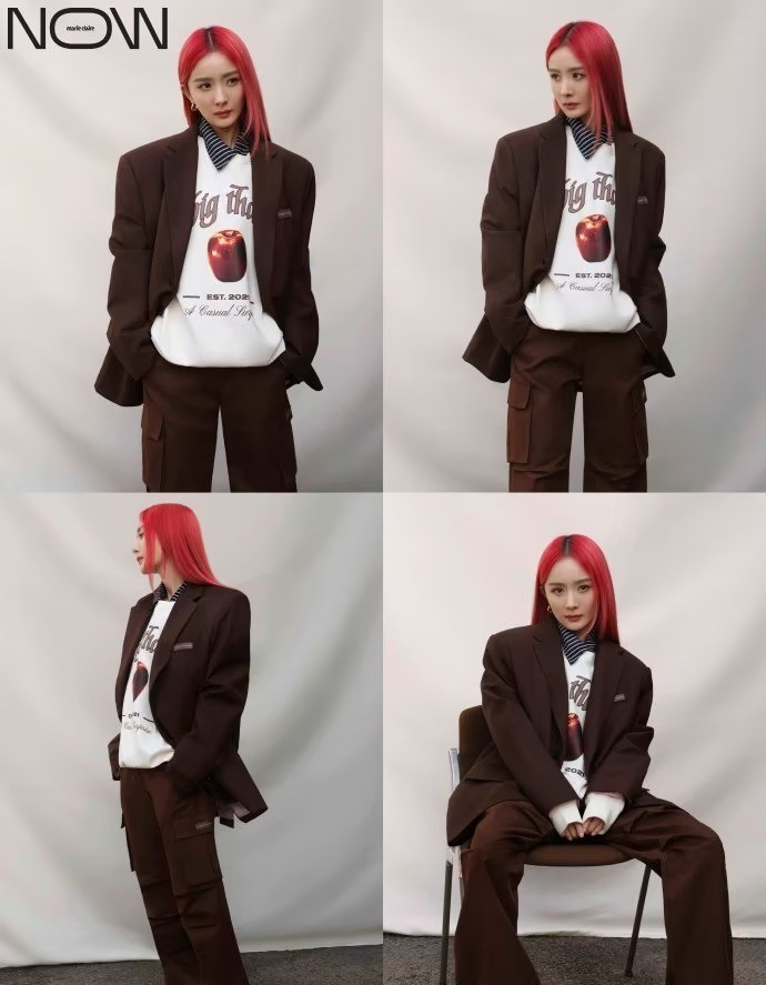 Ngoài outfit trên, Dương Mịch còn diện vest phá cách. Không ngờ, một Dương Mịch ngày thường gợi cảm quyến rũ giờ lại lạnh lùng, ngổ ngáo đến vậy.