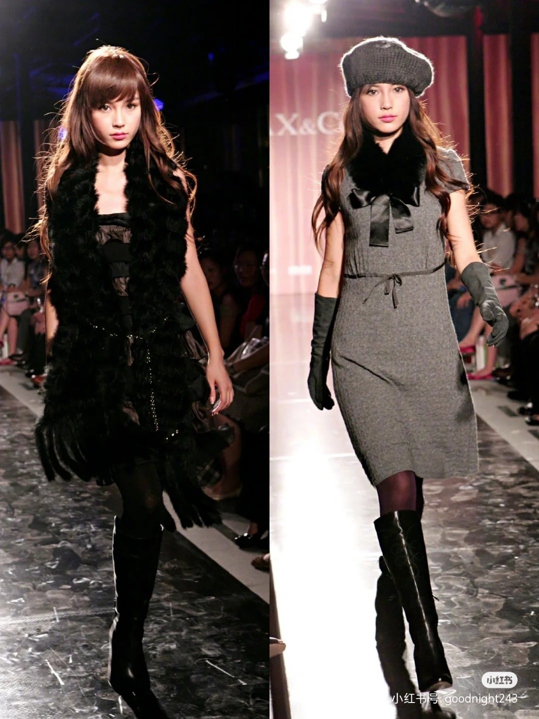 Sải bước trên sàn catwalk, gương mặt với nét Tây và Á pha trộn khiến Angela Baby trở nên cuốn hút.