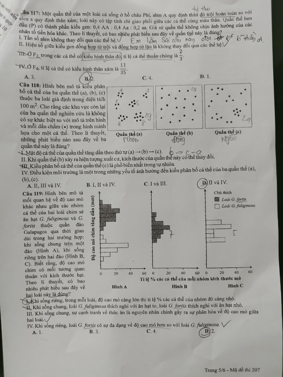 Đề thi THPT Quốc gia 2023 môn Sinh học tất cả các mã đề - Ảnh 5