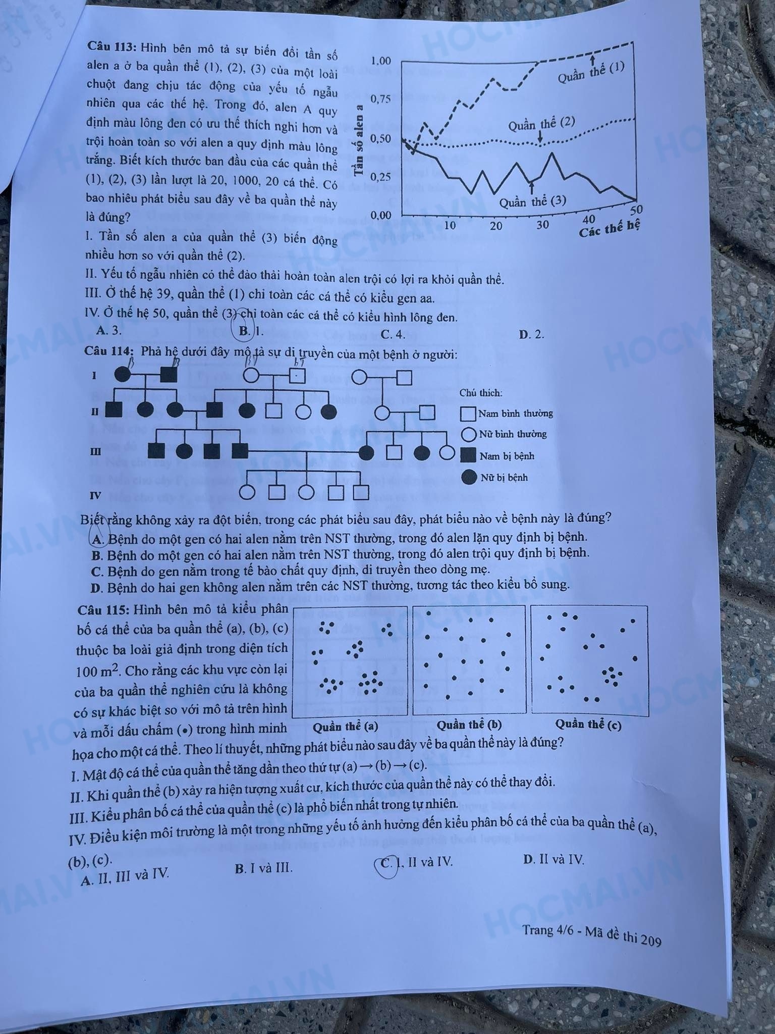 Đề thi THPT Quốc gia 2023 môn Sinh học tất cả các mã đề - Ảnh 10