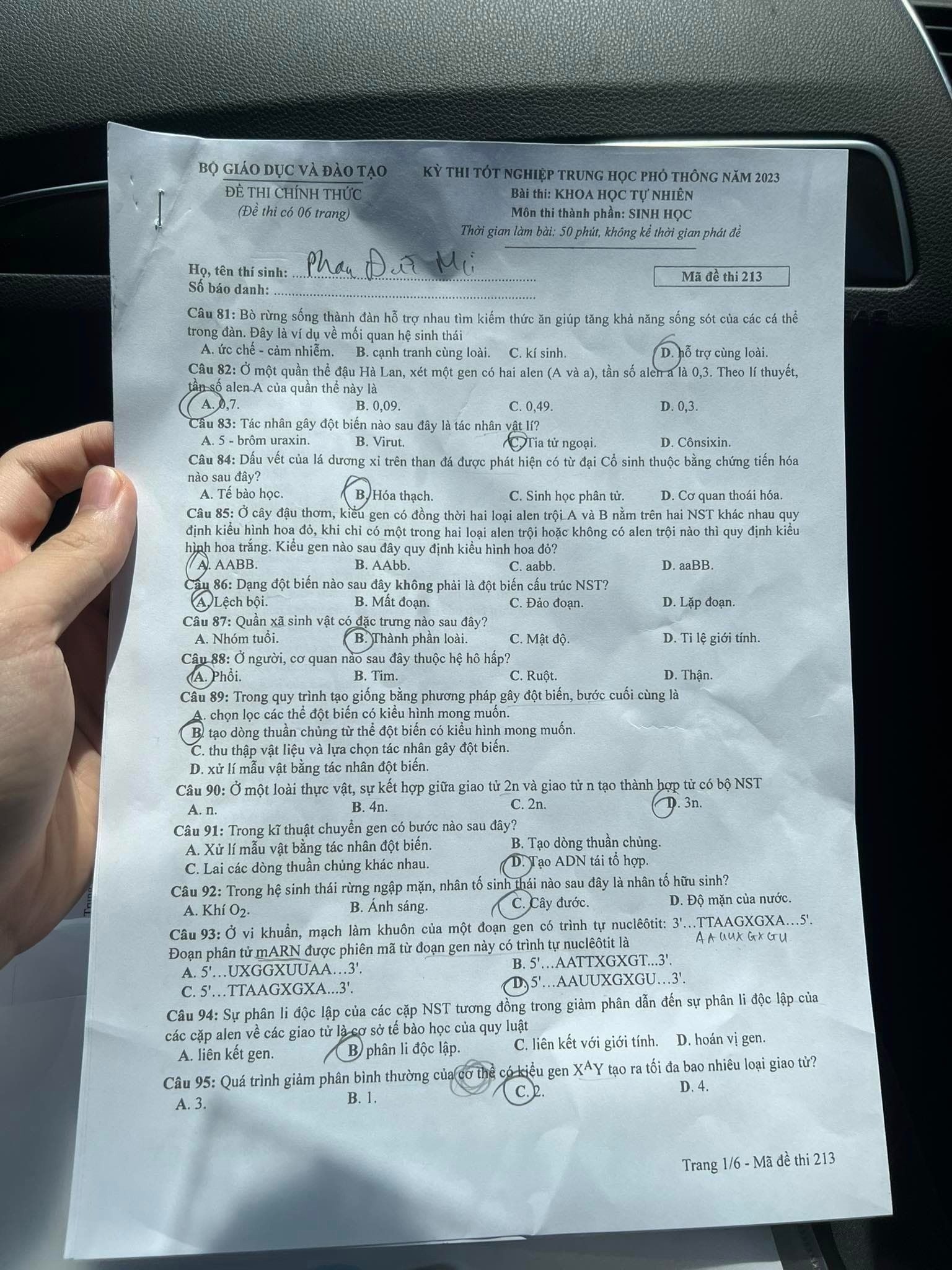 Đề thi THPT Quốc gia 2023 môn Sinh học tất cả các mã đề - Ảnh 13