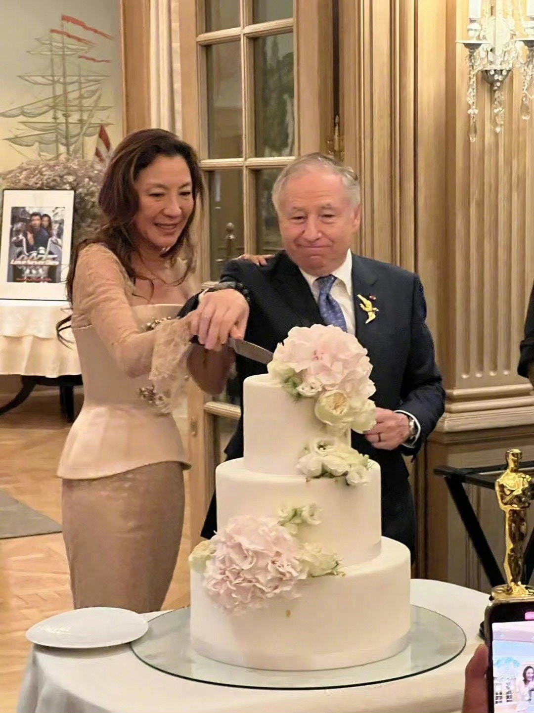 Dương Tử Quỳnh và bạn trai Jean Todt chính thức tổ chức hôn lễ sau 19 năm bên nhau. Ảnh: Internet