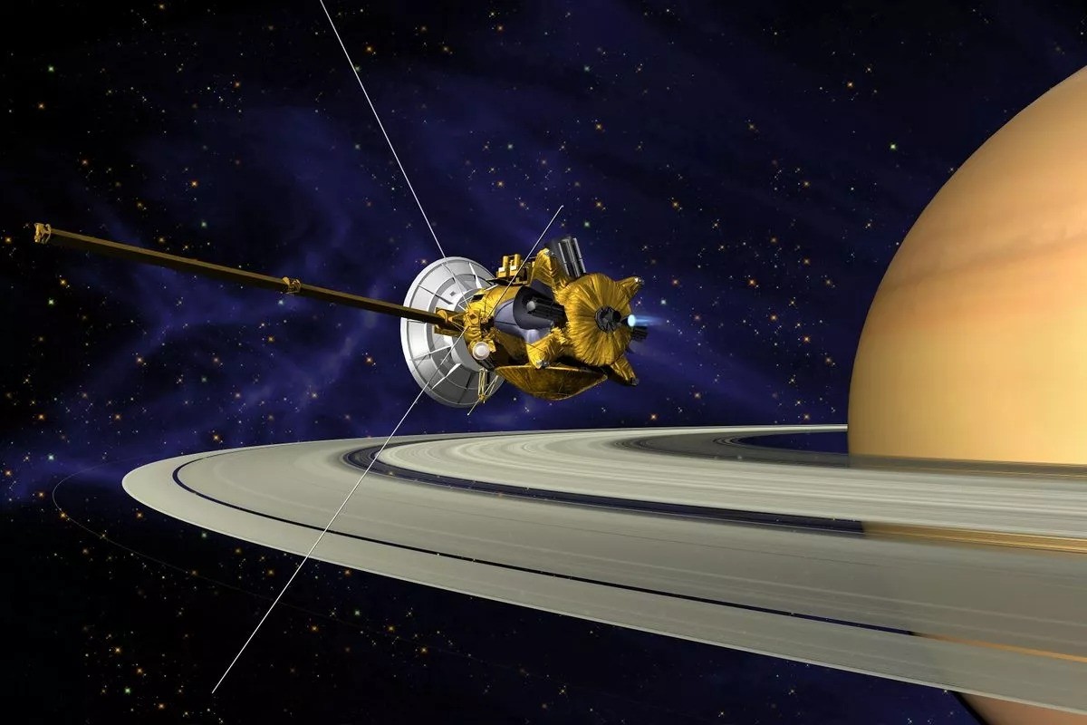 Tàu thăm dò Cassini đã khám phá các vành đai trước khi nó đâm vào hành tinh này. Ảnh: Shutterstock Tàu thăm dò Cassini đã khám phá các vành đai trước khi nó đâm vào hành tinh này. Ảnh: Shutterstock