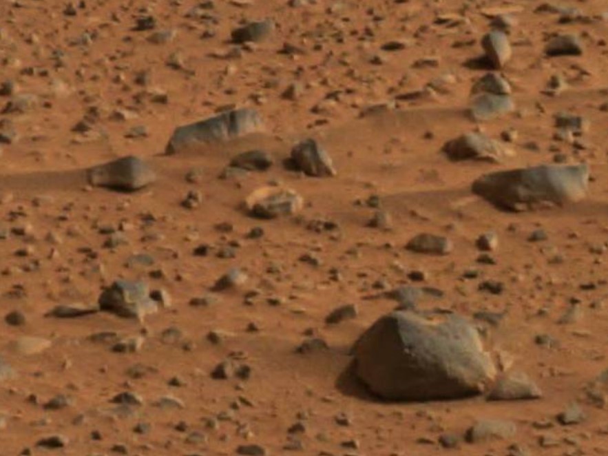 Những cấu trúc không xác định này lần đầu tiên được phát hiện bởi tàu thám hiểm Zhurong của Trung Quốc. Ảnh: Getty