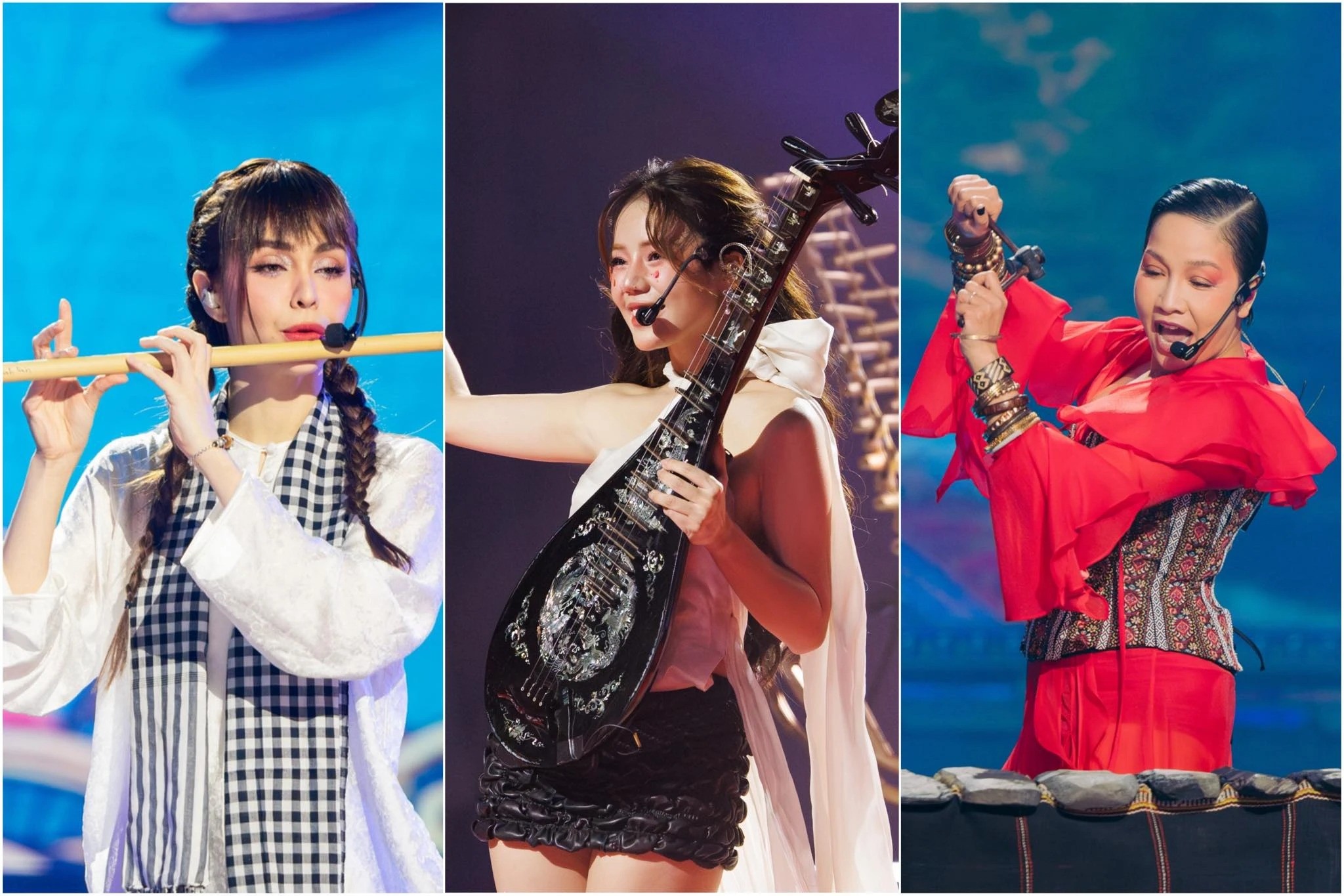 MLee - Hương Ly - Mỹ Linh cạnh tranh nhau ở tiết mục Mây và núi, lần lượt phô diễn khả năng chơi nhạc cụ. Hương Ly chọn so điểm với Mlee nhưng thua trước đội trưởng của đội ứng viên quán quân.