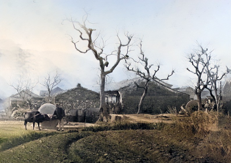 Cuộc sống ở miền quê yên bình, thanh bình, tránh xa những mưu mô. Sau khi thu hoạch hoa màu, người nông dân sẽ dùng lừa kéo tảng đá lớn để xử lý, sau đó chế biến thành thức ăn.