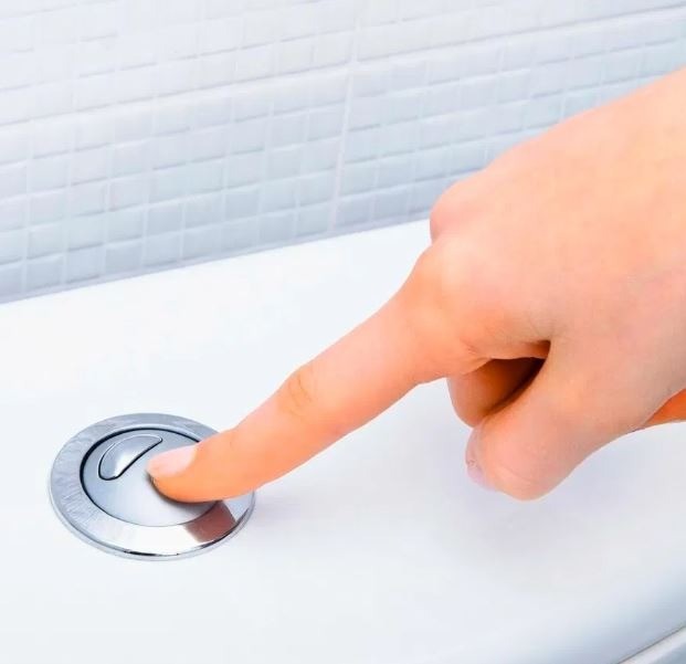 Nút lớn hơn sẽ xả toàn bộ lượng nước trong bình. Ảnh: Getty Nút lớn hơn sẽ xả toàn bộ lượng nước trong bình. Ảnh: Getty