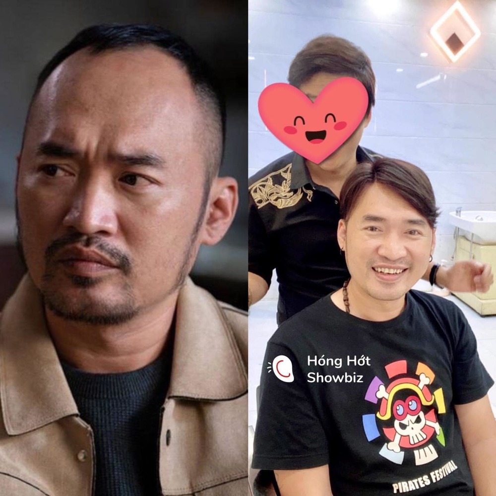 Tiến Luật gây bão với kiểu tóc mới. Ảnh Hóng hớt Showbiz