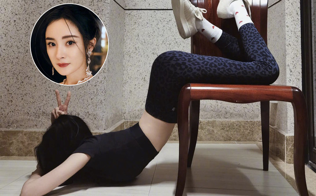 Dương Mịch thực hiện thử thách uốn dẻo Dương Mịch thực hiện thử thách uốn dẻo