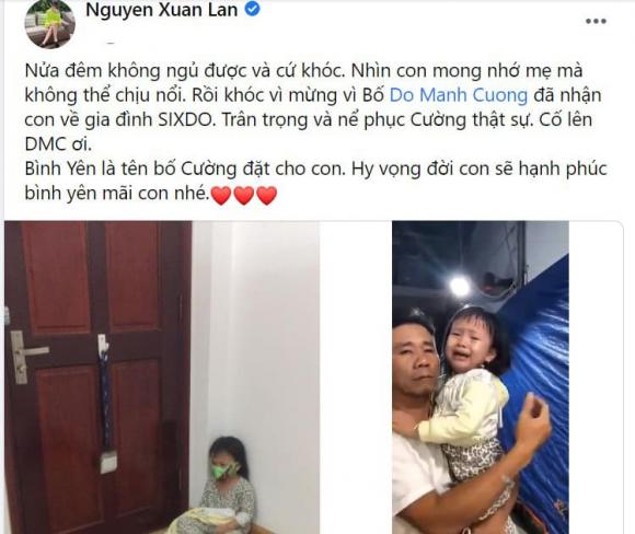 Siêu mẫu Xuân Lan xúc động vì NTK Đỗ Mạnh Cường đã nhận bé làm con nuôi. Siêu mẫu Xuân Lan xúc động vì NTK Đỗ Mạnh Cường đã nhận bé làm con nuôi.