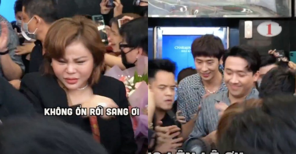 Trấn Thành, Lê Giang và Tuấn Trần bị fan vây kín