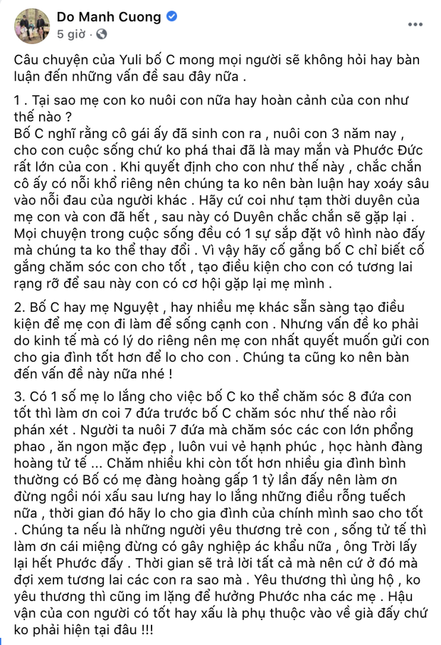 Bài chia sẻ của Đỗ Mạnh Cường trên trang cá nhân Bài chia sẻ của Đỗ Mạnh Cường trên trang cá nhân