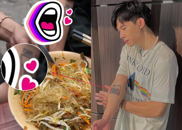 Hình xăm tương đồng trên cánh tay của Anh Tú Hình xăm tương đồng trên cánh tay của Anh Tú