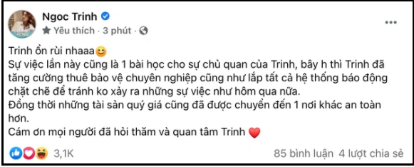 Trạng thái mới nhất của Ngọc Trinh Trạng thái mới nhất của Ngọc Trinh