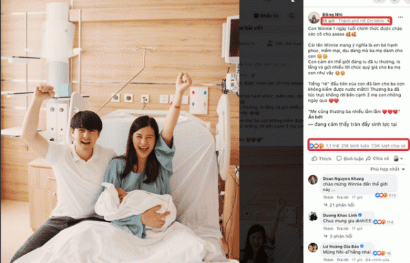Ảnh mới sinh hạ Winnie cũng có lượt tương tác khủng Ảnh mới sinh hạ Winnie cũng có lượt tương tác khủng