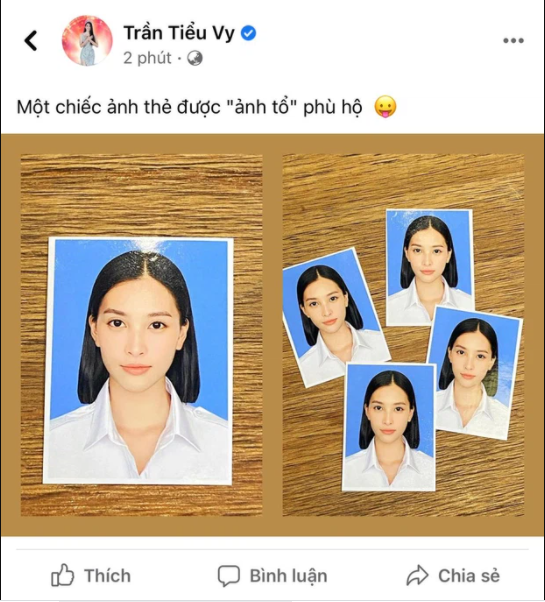Ảnh thẻ đẹp xuất sắc của Hoa hậu Tiểu Vy. Ảnh FBNV Ảnh thẻ đẹp xuất sắc của Hoa hậu Tiểu Vy. Ảnh FBNV