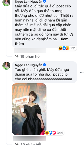 Ngọc Lan liên tục đi giải thích với các khán giả trong nhiều hội nhóm gây sự chú ý.