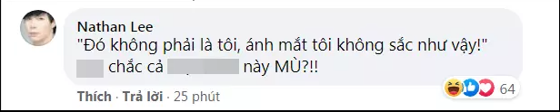 Dưới phần bình luận, Nathan Lee nhắc lại câu trả lời báo chí của Ngọc Trinh năm xưa, và khẳng định ai không nhận ra nữ chính là 'mù'. Dưới phần bình luận, Nathan Lee nhắc lại câu trả lời báo chí của Ngọc Trinh năm xưa, và khẳng định ai không nhận ra nữ chính là 'mù'.