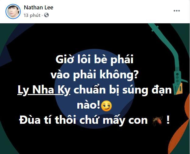 Dòng trạng thái gây chú ý của Nathan Lee Dòng trạng thái gây chú ý của Nathan Lee