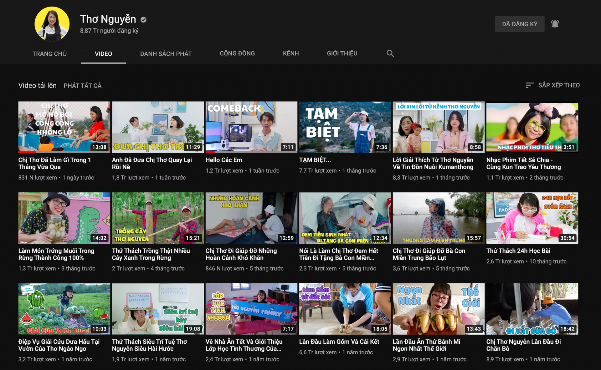 Kênh YouTube Thơ Nguyễn mở lại những video đã khóa