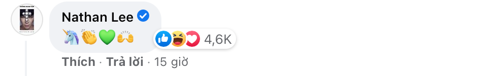 Nathan Lee bình luận sự thích thú dưới bài đăng của Sơn Tùng. ​(Ảnh: Chụp màn hình)