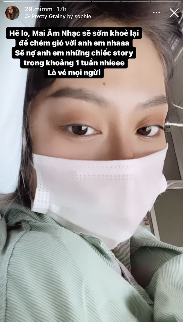Mai Âm Nhạc bất ngờ chia sẻ ảnh nằm viện Mai Âm Nhạc bất ngờ chia sẻ ảnh nằm viện