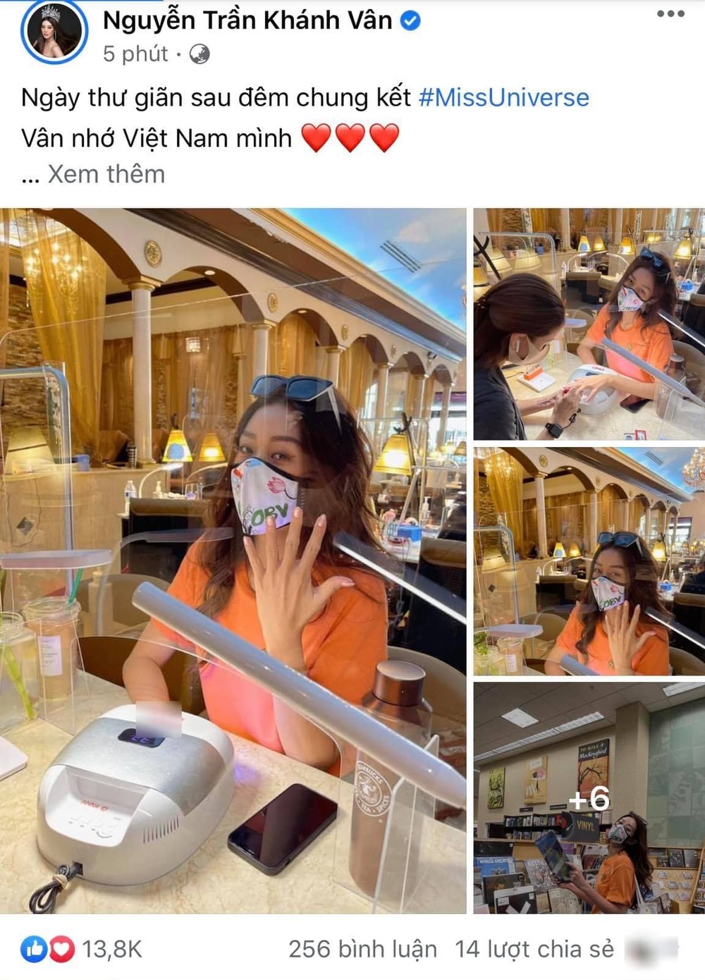 Khánh Vân khoe ảnh di chơi sau đêm chung kết Miss Universe