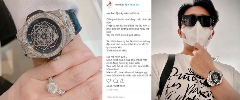 Trước đó nam MC cũng tậu đồng hồ đôi với bà xã với giá 2 tỷ đồng